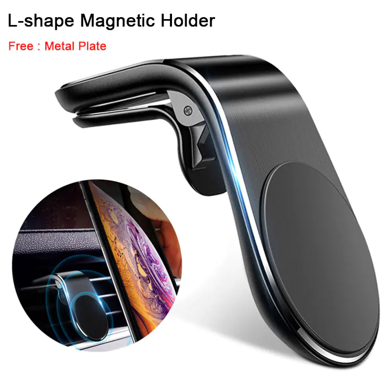 Universal Magnetic Car Phone Holder for iPhone 15 14 Pro Samsung Xiaomi