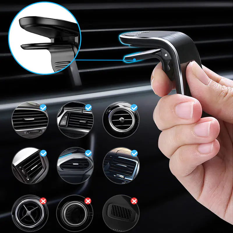 Universal Magnetic Car Phone Holder for iPhone 15 14 Pro Samsung Xiaomi